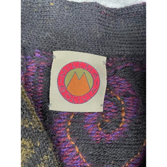 Millma Bolivia Alpaca Cardigan Sweater Womens Small Button Up Art to Wear - Picture 4 of 11